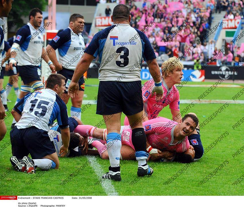 RUGBY TOP 14 SAISON 2007/2008 24 eme journee STADE FRANCAIS 44 CASTRES 15 