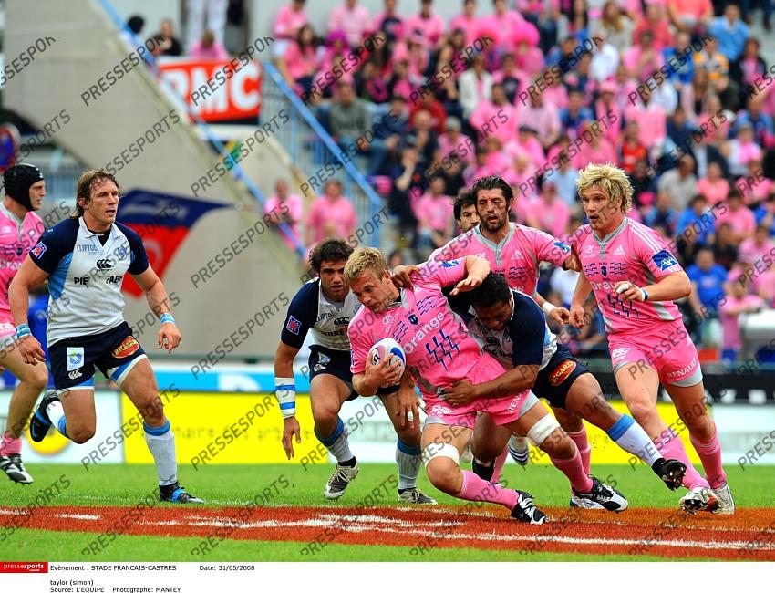 RUGBY TOP 14 SAISON 2007/2008 24 eme journee STADE FRANCAIS 44 CASTRES 15 
