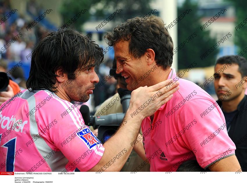 dernier match de dominici à jean bouin Local Caption dominici (christophe) galthie (fabien) 