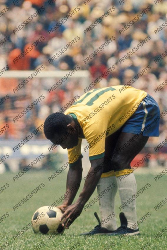 Pele (Brasilien) Fussball WM 1970 in Mexiko, Finale, Brasilien - Italien 4:1 