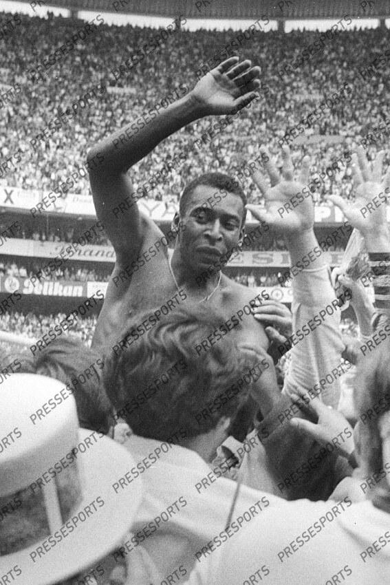Pele (Weltmeister Brasilien) Fussball WM 1970 in Mexiko, Finale, Brasilien - Italien 4:1 