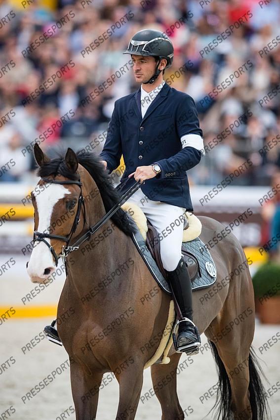 Photographie Eric KNOLL. Saut Hermes 2019. Jumping CSI 5. Steve GUERDAT (SUI). HANNAH 