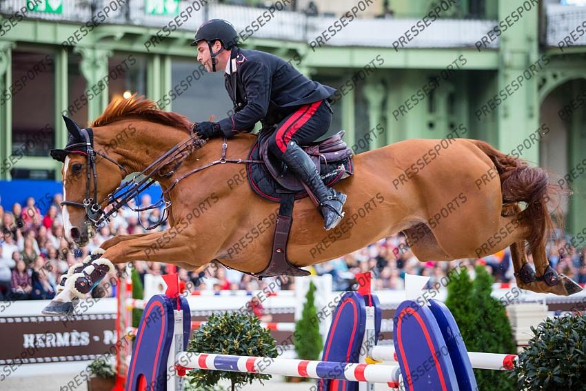 Photographie Eric KNOLL. Saut Hermes 2019. Jumping CSI 5. Emanuele GAUDIANO (ITA). CHALOU 