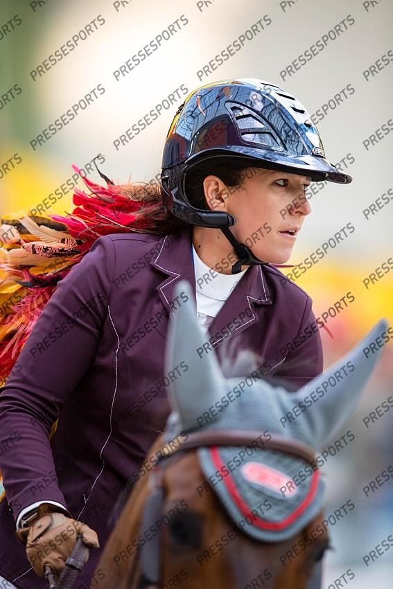 Photographie Eric KNOLL. Saut Hermes 2019. Jumping CSI 5. Danielle GOLDSTEIN (ISR). CASPAR 213 