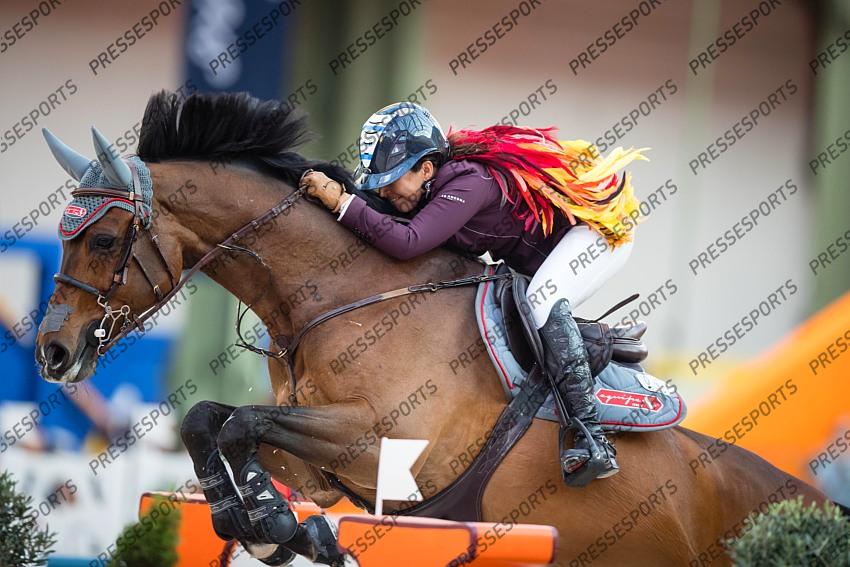 Photographie Eric KNOLL. Saut Hermes 2019. Jumping CSI 5. Danielle GOLDSTEIN (ISR). CASPAR 213 
