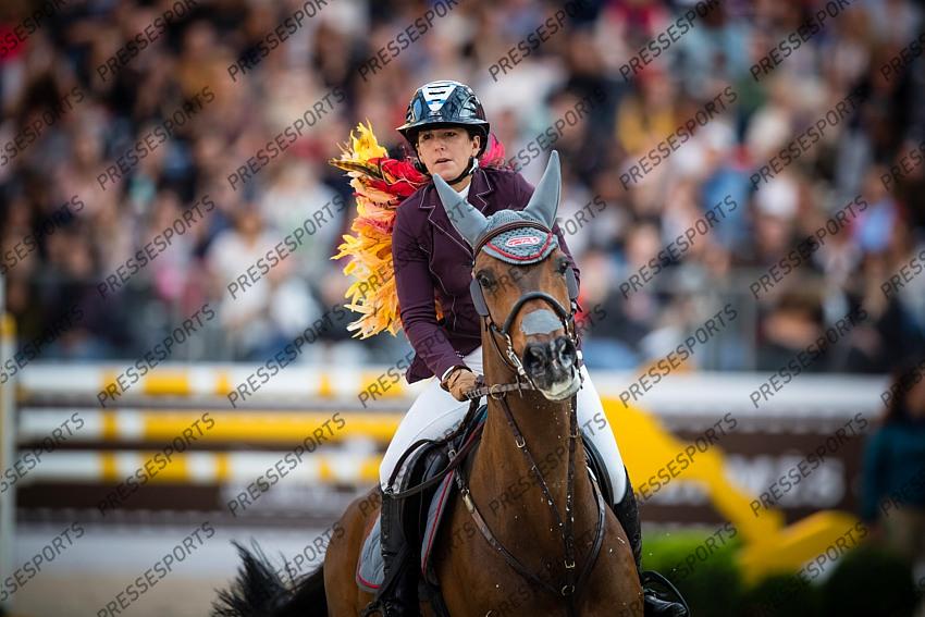 Photographie Eric KNOLL. Saut Hermes 2019. Jumping CSI 5. Danielle GOLDSTEIN (ISR). CASPAR 213 