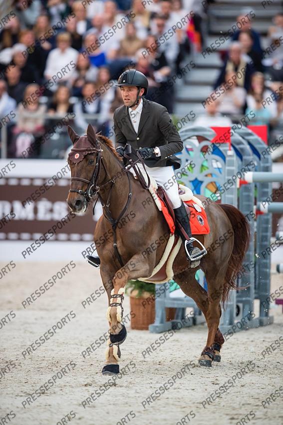 Photographie Eric KNOLL. Saut Hermes 2019. Jumping CSI 5. Simon DELESTRE (FRA). HERMES RYAN 