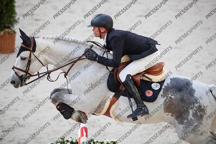 Photographie Eric KNOLL. Saut Hermes 2019. Jumping CSI 5. Jerome GUERY (BEL). GARFIELD DE TIJI DES TEMPLIERS 