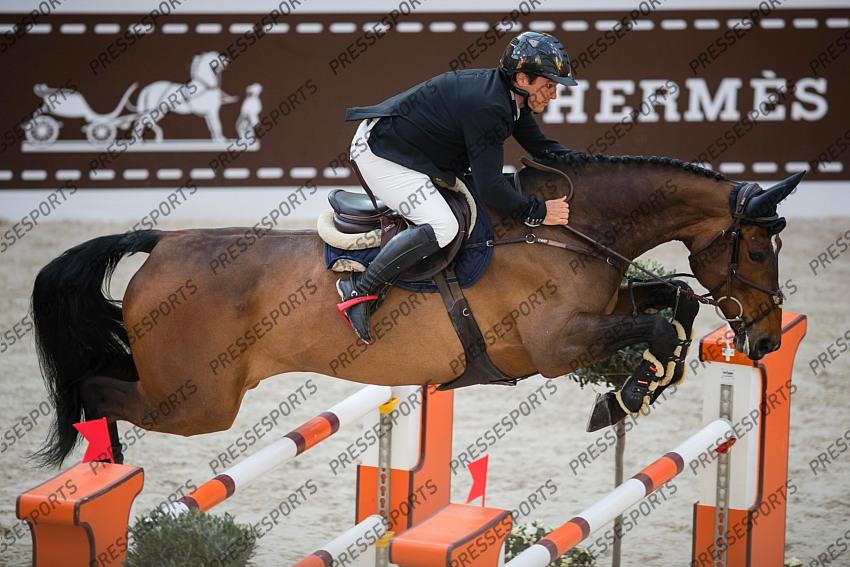 Photographie Eric KNOLL. Saut Hermes 2019. Jumping CSI 5. Nicolas DESEUZES (FRA). ULLOA DU TREFLE 