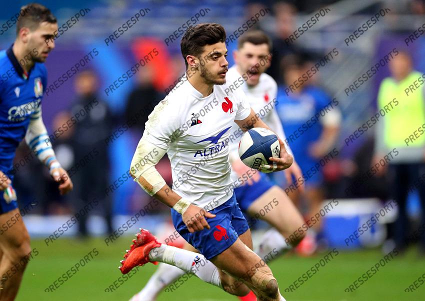 2020 Guinness Six Nations Championship Round 2, Stade de France, Paris, France 9/2/2020 France vs Italy France's Romain Ntamack scores a try Mandatory Credit ©INPHO/Billy Stickland 