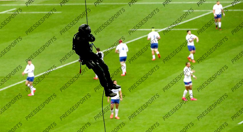2020 Guinness Six Nations Championship Round 2, Stade de France, Paris, France 9/2/2020 France vs Italy The Match ball is delivered Mandatory Credit ©INPHO/James Crombie 