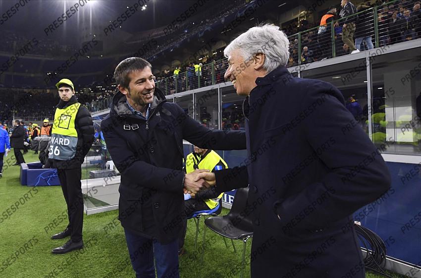 Foto IPP/Paolo Bona MIlano 19/02/2020 UEFA Champions League di calcio 2019/2020 ottavi gara di andata Atalanta-Valencia nela foto Gian Pero Gasperini e Albert Celades 
