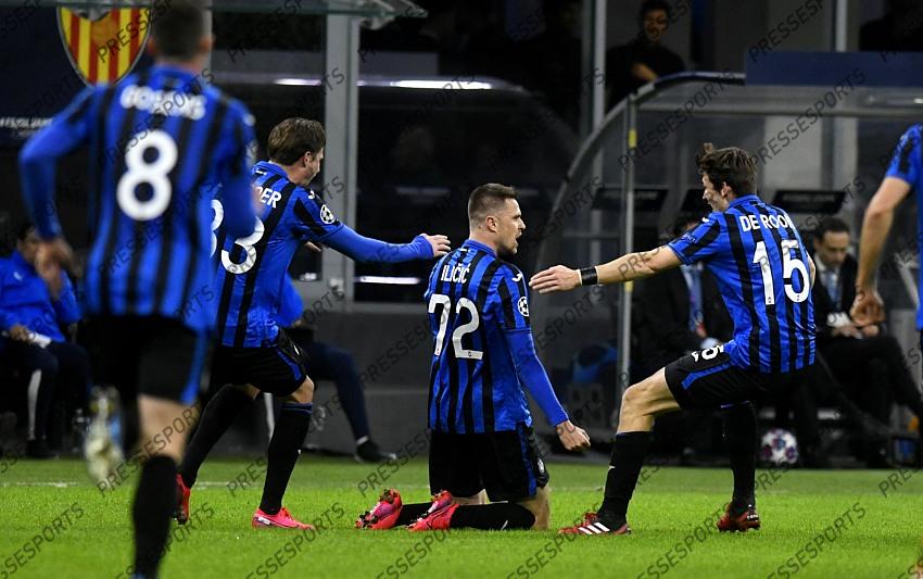 Foto IPP/Paolo Bona MIlano 19/02/2020 UEFA Champions League di calcio 2019/2020 ottavi gara di andata Atalanta-Valencia nela foto josip ilicic esulta dopo il gol del 2-0 Italy Photo Press Worldwide Copyright 