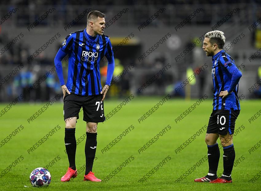 Foto IPP/Paolo Bona MIlano 19/02/2020 UEFA Champions League di calcio 2019/2020 ottavi gara di andata Atalanta-Valencia nela foto josip ilicic e alejandro gomez Italy Photo Press Worldwide Copyright 