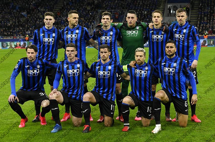 Foto IPP/Paolo Bona MIlano 19/02/2020 UEFA Champions League di calcio 2019/2020 ottavi gara di andata Atalanta-Valencia nela foto la squadra dell'atalanta Italy Photo Press Worldwide Copyright 