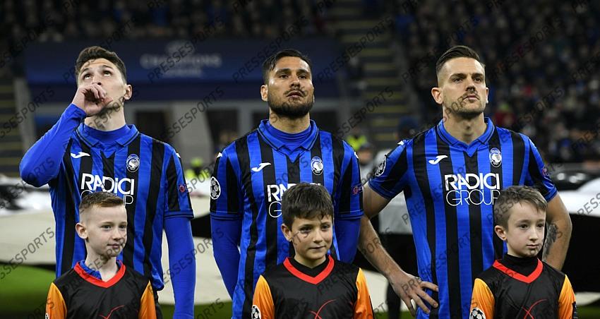 Foto IPP/Paolo Bona MIlano 19/02/2020 UEFA Champions League di calcio 2019/2020 ottavi gara di andata Atalanta-Valencia nela foto mattia caldara, jose‚ jose luis palomino e rafael toloi Italy Photo Press Worldwide Copyright 