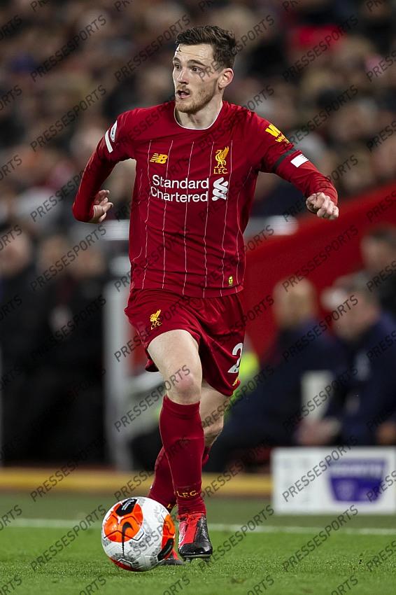 24 February 2020, Liverpool - Premier League Football - Liverpool v West Ham United. Andrew Robertson of Liverpool (photo by Daniel Chesterton) 