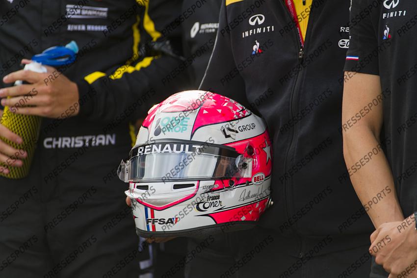 French driver Anthoine Hubert's relatives pictured during a minute of silence for deceased French pilot Anthoine Hubert, before the Spa-Francorchamps Formula One Grand Prix of Belgium race, in Spa-Francorchamps, Sunday 01 September 2019. The 22-year-old Hubert was killed in a crash yesterday, during the Formula 2 feature race on the Spa-Francorchamps track. BELGA PHOTO NICOLAS LAMBERT 