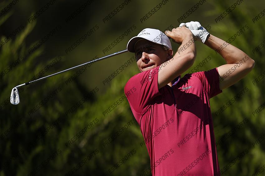 Oct 15, 2020; Las Vegas, Nevada, USA; Carlos Ortiz tees off on the fifth hole during the first round of the CJ Cup golf tournament at Shadow Creek Golf Course. Mandatory Credit: Kelvin Kuo-USA TODAY Sports 