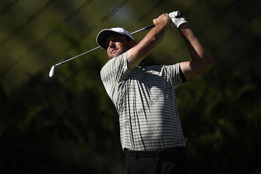 Oct 15, 2020; Las Vegas, Nevada, USA; Scottie Scheffler tees off on the fifth hole during the first round of the CJ Cup golf tournament at Shadow Creek Golf Course. Mandatory Credit: Kelvin Kuo-USA TODAY Sports 