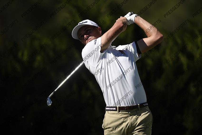 Oct 15, 2020; Las Vegas, Nevada, USA; Justin Thomas tees off on the fifth hole during the first round of the CJ Cup golf tournament at Shadow Creek Golf Course. Mandatory Credit: Kelvin Kuo-USA TODAY Sports 
