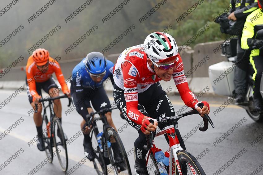 23 October 2020 103rd Giro d’Italia Stage 19 : Morbegno - Asti PELLAUD Simon (SUI) Androni Giocattoli - Sidermec CERNY Josef (CZE) CCC CAMPENAERTS Victor (BEL) NTT Photo : Yuzuru SUNADA 