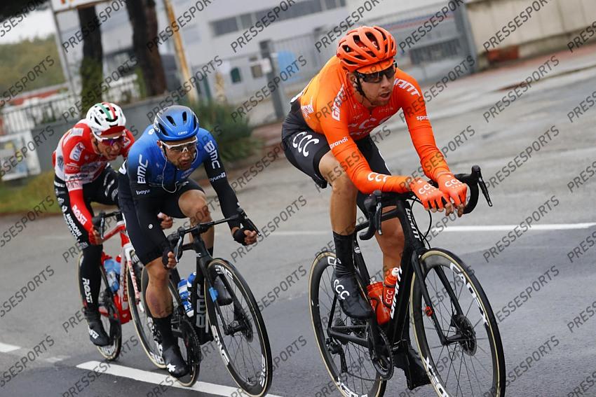 23 October 2020 103rd Giro d’Italia Stage 19 : Morbegno - Asti CERNY Josef (CZE) CCC PELLAUD Simon (SUI) Androni Giocattoli - Sidermec CAMPENAERTS Victor (BEL) NTT Photo : Yuzuru SUNADA 