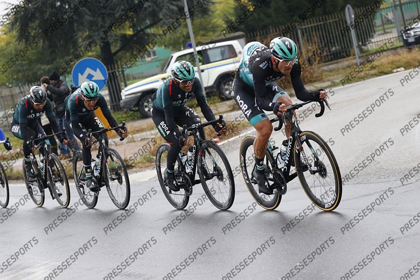 23 October 2020 103rd Giro d’Italia Stage 19 : Morbegno - Asti Train of BORA - hansgrohe Photo : Yuzuru SUNADA 