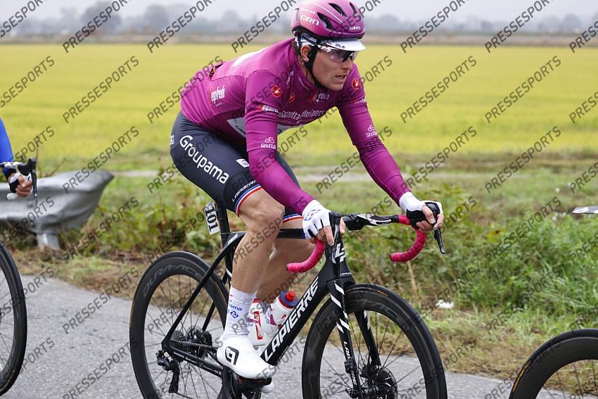 23 October 2020 103rd Giro d’Italia Stage 19 : Morbegno - Asti DEMARE Arnaud (FRA) Groupama - FDJ, Maglia Ciclamino Photo : Yuzuru SUNADA 