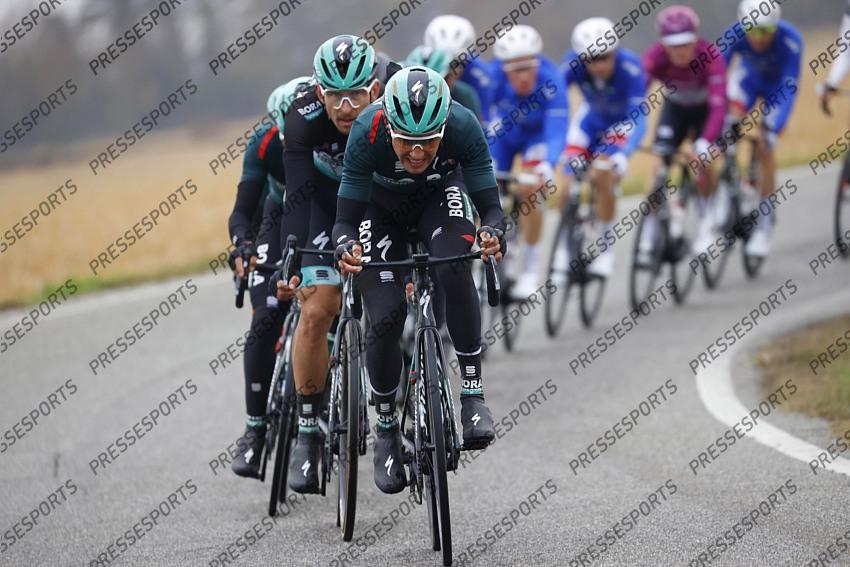23 October 2020 103rd Giro d’Italia Stage 19 : Morbegno - Asti Train of BORA - hansgrohe Photo : Yuzuru SUNADA 