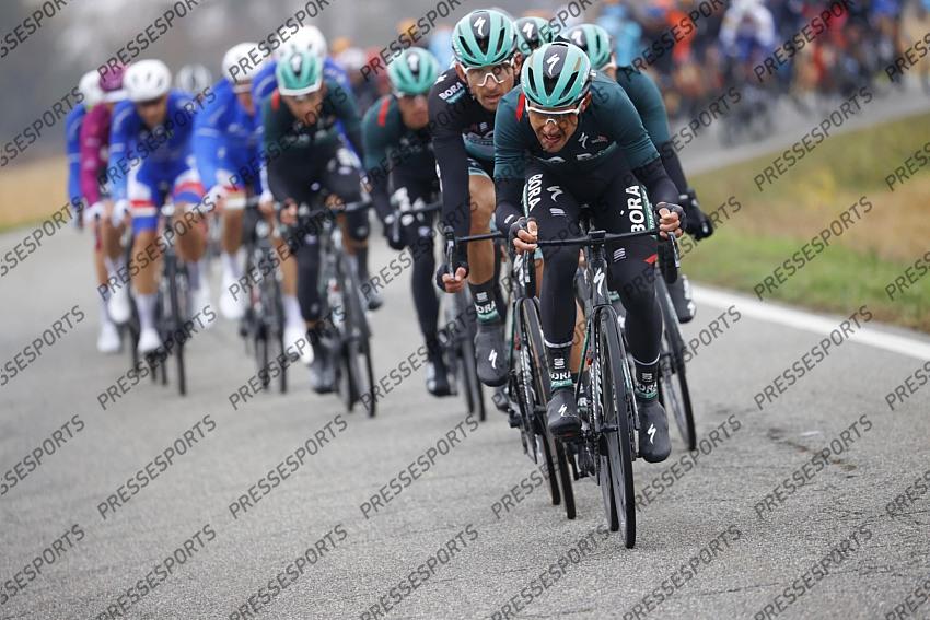 23 October 2020 103rd Giro d’Italia Stage 19 : Morbegno - Asti Train of BORA - hansgrohe Photo : Yuzuru SUNADA 