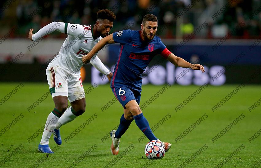 MOSCOW, RUSSIA - NOVEMBER 3, 2020: UEFA Champions League soccer match Group A Round 3 football match at RZD Arena. Koke POOL / Atletico Madrid / Cordon Press For editorial use only Cordon Press 
