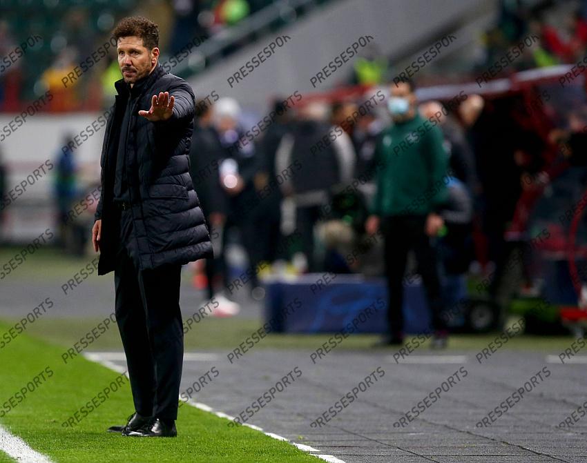 MOSCOW, RUSSIA - NOVEMBER 3, 2020: UEFA Champions League soccer match Group A Round 3 football match at RZD Arena. Simeone POOL / Atletico Madrid / Cordon Press For editorial use only Cordon Press 