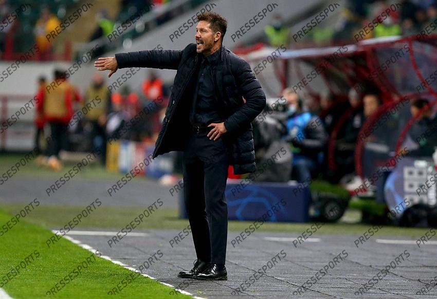 MOSCOW, RUSSIA - NOVEMBER 3, 2020: UEFA Champions League soccer match Group A Round 3 football match at RZD Arena. Simeone POOL / Atletico Madrid / Cordon Press For editorial use only Cordon Press 