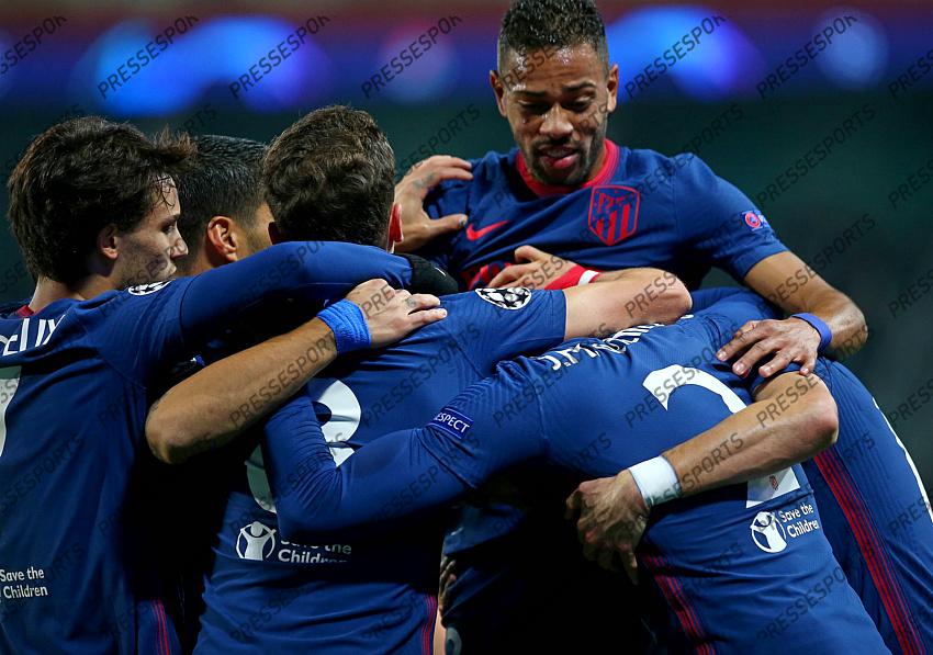 MOSCOW, RUSSIA - NOVEMBER 3, 2020: UEFA Champions League soccer match Group A Round 3 football match at RZD Arena. Atletico Madrid players celebrates a goal POOL / Atletico Madrid / Cordon Press For editorial use only Cordon Press 
