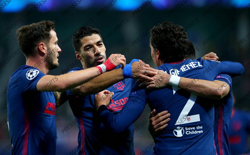 MOSCOW, RUSSIA - NOVEMBER 3, 2020: UEFA Champions League soccer match Group A Round 3 football match at RZD Arena. Atletico Madrid players celebrate a goal POOL / Atletico Madrid / Cordon Press For editorial use only Cordon Press 
