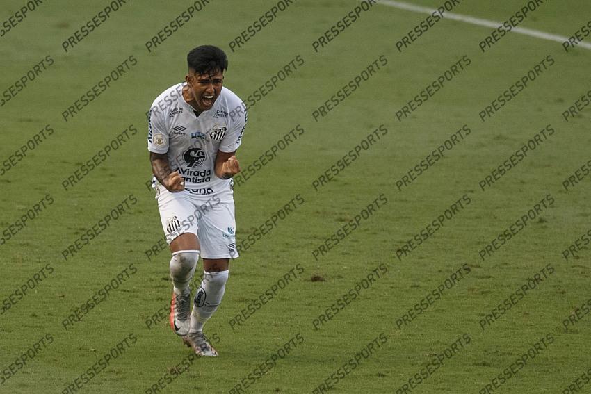 SP - Santos - 11/14/2020 - BRAZILIAN 2020, SANTOS X INTERNACIONAL - Ivonei Santos player celebrates his goal during a match against Internacional at Vila Belmiro stadium for the Brazilian championship A 2020. Photo: Ettore Chiereguini / AGIF 