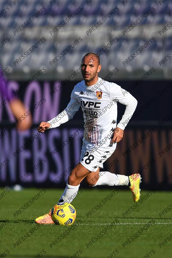 Pasquale Schiattarella (Benevento) during the Italian "Serie A" match between Fiorentina 0-1 Benevento at Artemio Franchi Stadium on November 22, 2020 in Florence, Italy. (Photo by Maurizio Borsari/AFLO) 