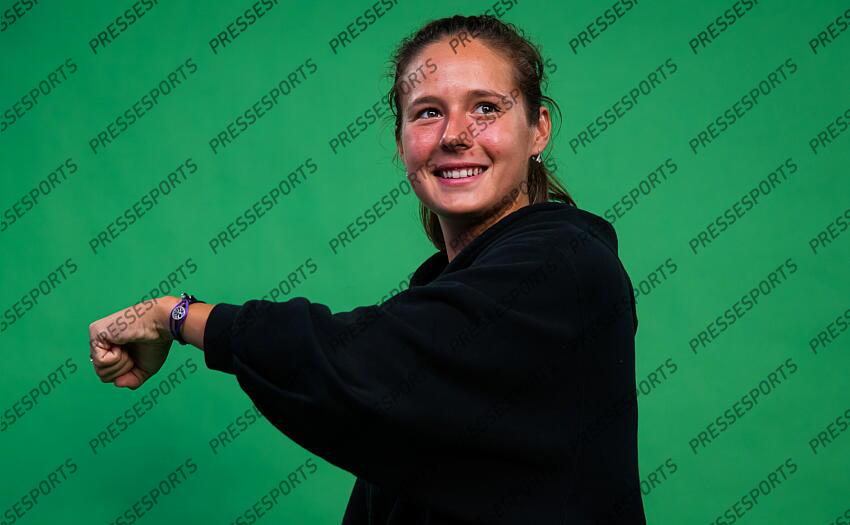 Daria Kasatkina of Russia during a virtual meet & greet with fans at the 2021 St. Petersburg Ladies Trophy WTA 500 tournament 