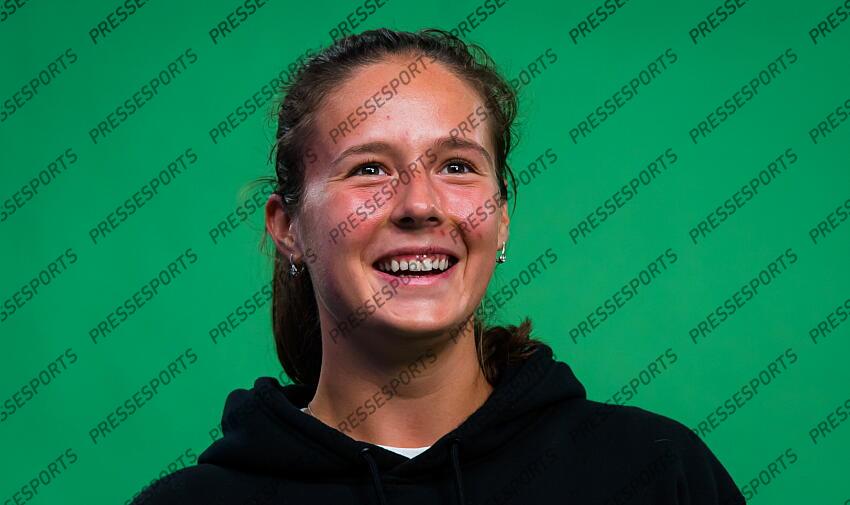Daria Kasatkina of Russia during a virtual meet & greet with fans at the 2021 St. Petersburg Ladies Trophy WTA 500 tournament 