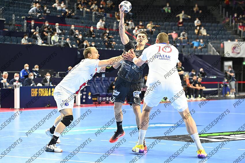 toft hansen (henrik) minne (aymeric) kristopans (dainis) NANTES-PSG HANDBALL (28-31) 