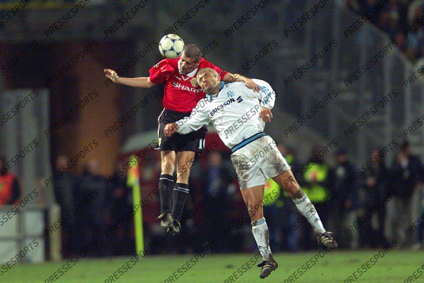 keane (roy) ravanelli (fabrizio) MARSEILLE-MANCHESTER UNITED 