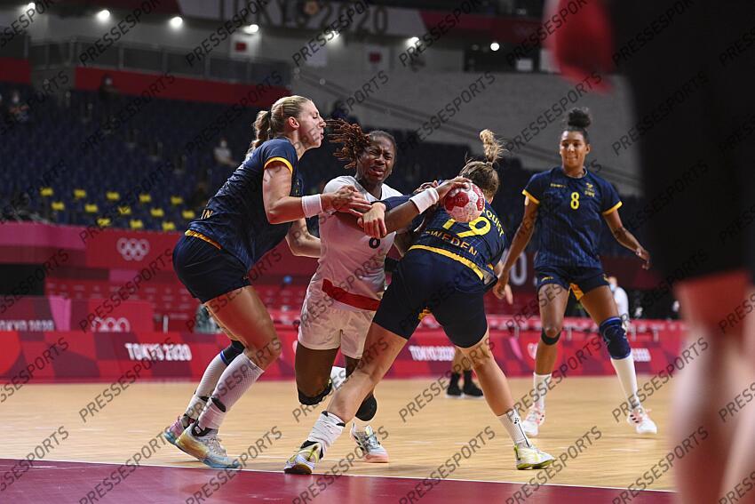 blohm (linn) lassource (coralie) lindqvist (emma) FRANCE-SUEDE (29-27) 