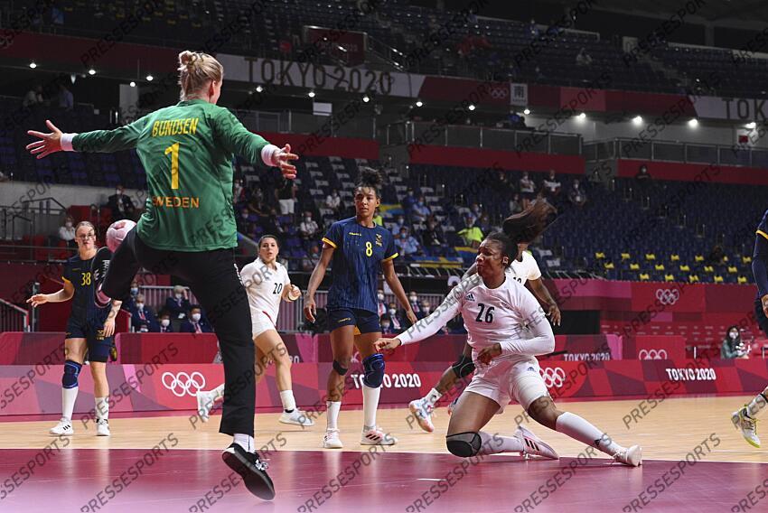 bundsen (johanna) foppa (pauletta) FRANCE-SUEDE (29-27) 