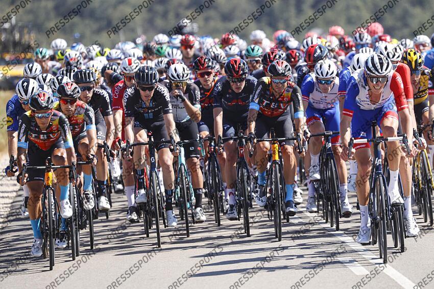 Vuelta Espana 2021 - 76th Edition - 2nd stage Caleruega - Burgos - 15/08/2021 - Arnaud Demare Groupama FDJ Ramon Sinkeldam Groupama FDJ VUELTA ETAPE 02 CALERUEGA/BURGOS 