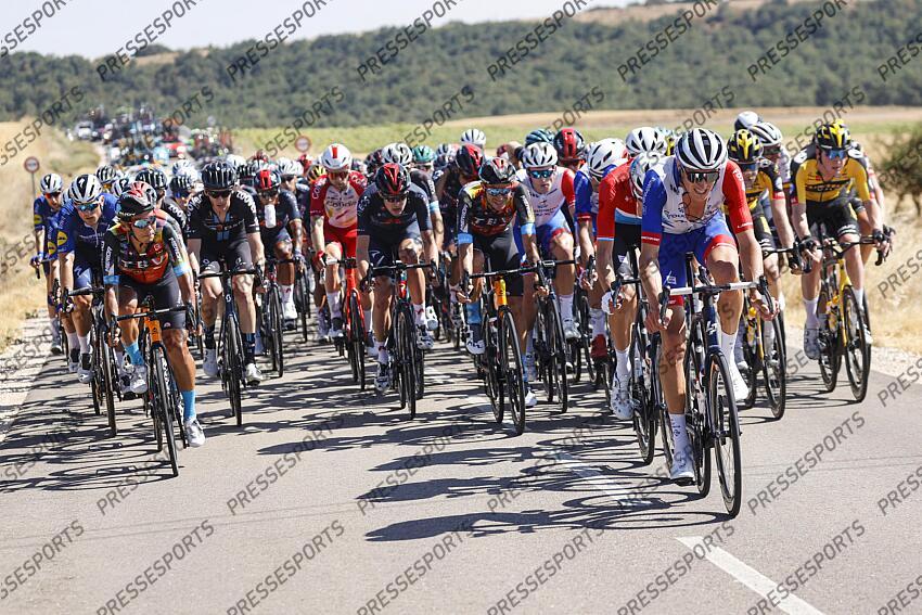 Vuelta Espana 2021 - 76th Edition - 2nd stage Caleruega - Burgos - 15/08/2021 - Arnaud Demare Groupama FDJ Ramon Sinkeldam Groupama FDJ VUELTA ETAPE 02 CALERUEGA/BURGOS 