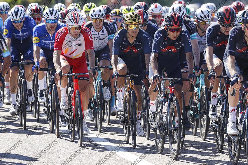 Vuelta Espana 2021 - 76th Edition - 2nd stage Caleruega - Burgos - 15/08/2021 - Richard Carapaz - Ineos Grenadiers Egan Arley Bernal - Ineos Grenadiers VUELTA ETAPE 02 CALERUEGA/BURGOS 