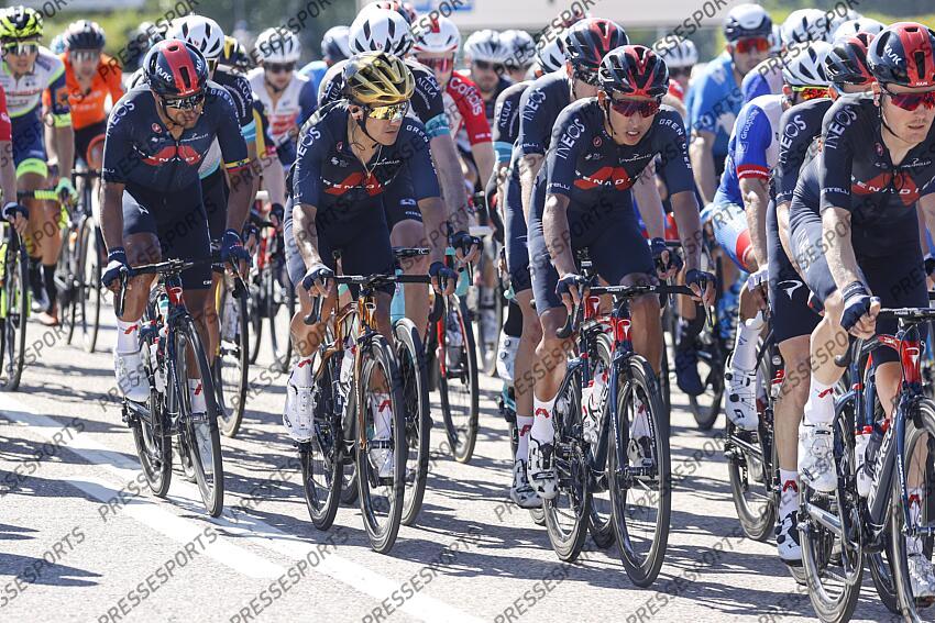 Vuelta Espana 2021 - 76th Edition - 2nd stage Caleruega - Burgos - 15/08/2021 - Richard Carapaz - Ineos Grenadiers Egan Arley Bernal - Ineos Grenadiers VUELTA ETAPE 02 CALERUEGA/BURGOS 