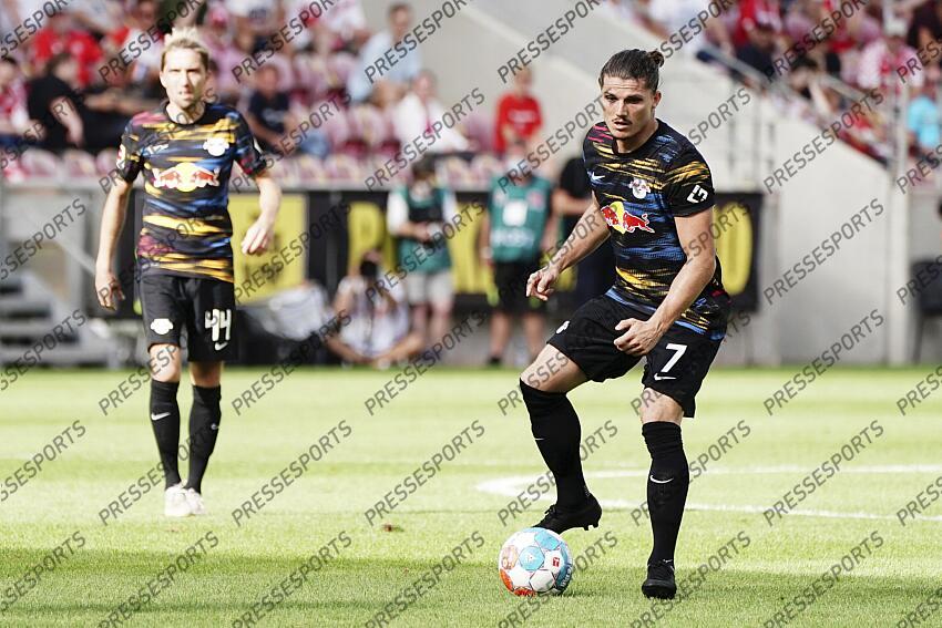 Marcel Sabitzer (Leipzig) Mainz, 15.08.2021, Fussball, Bundesliga, 1. FSV Mainz 05 - RB Leipzig MAYENCE-RB LEIPZIG (1-0) 