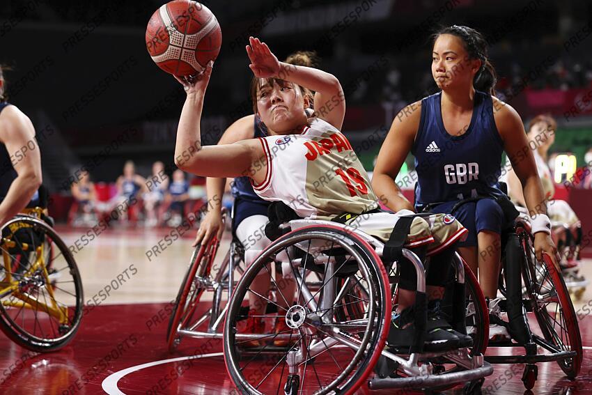 Yui Kitama (JPN), AUGUST 26, 2021 - Wheelchair Basketball : Women's Preliminary Round Group A match between Japan - Great Britain during the Tokyo 2020 Paralympic Games at the Musashino Forest Sport Plaza in Tokyo, Japan. (Photo by Yohei Osada/AFLO SPORT) JEUX PARALYMPIQUES DE TOKYO 2020 